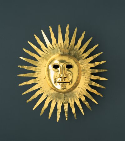 Zonmasker met gelaatstrekken van August II (de Sterke) als Apollo, de zonnegod door Johann Melchior Dinglinger